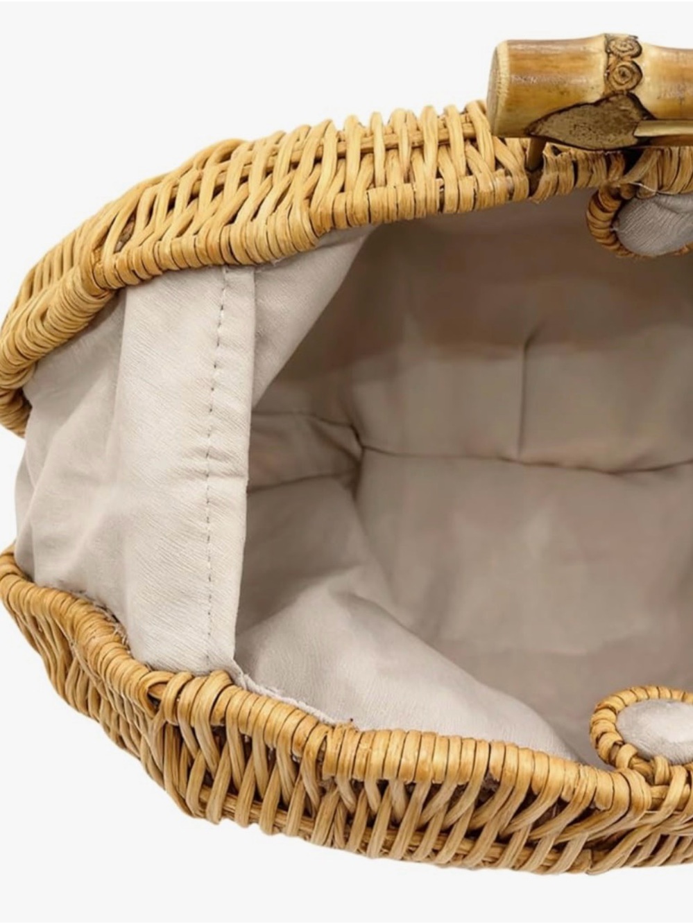 NEW Hand-woven Shell Shaped Rattan Clutch Bag Summer Straw Clutch Purse Beach - Picture 4 of 7
